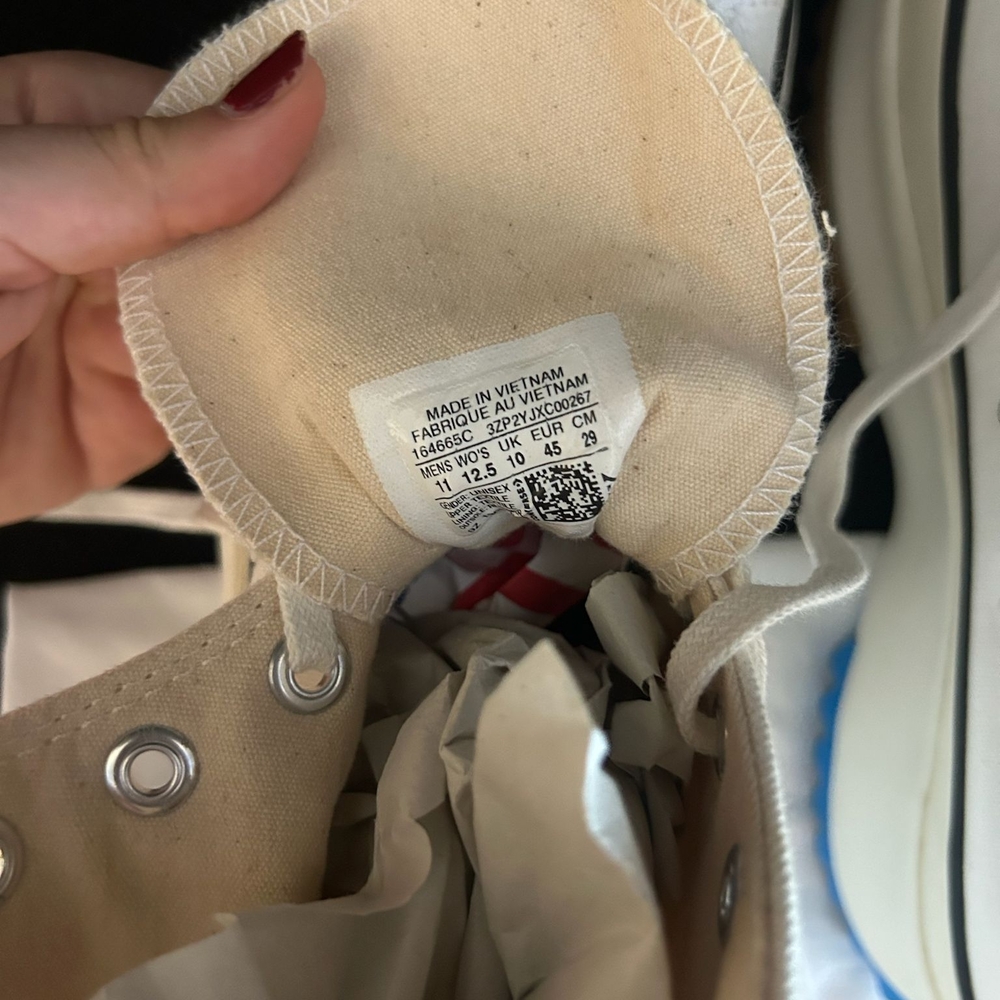 Converse Run Star Hike Size 11 Mens 12.5 Wo JW Anderson White Gum Blue 164665C - Picture 6 of 8